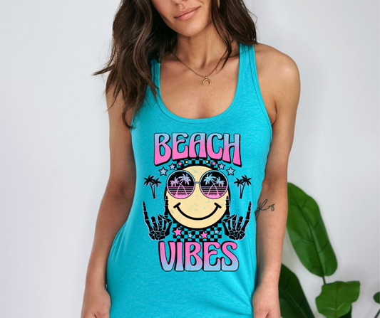 Beach Vibes Retro Smile DTF Transfer