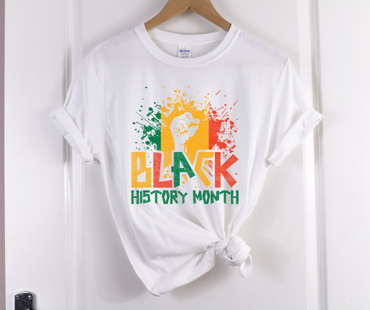 Black History Month Fist DTF Transfer