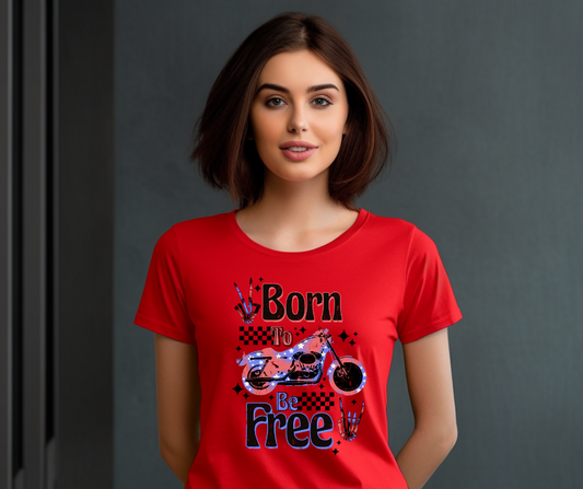 Born to Be Free Motorcycle DTF Transfer