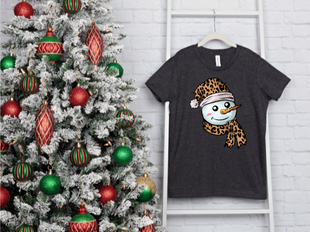 Leopard Snowman DTF Transfer